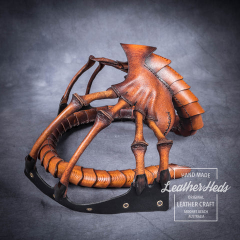 Leather Alien Facehugger mask side