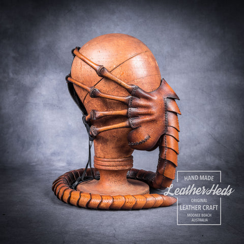 Leather Alien Facehugger mask side