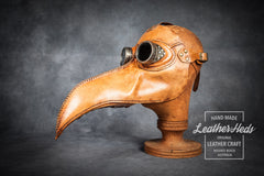 Leather plague doctor mask