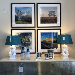 Framed fine art photography at Grace Home Furnishings in Palm Springs, California by Amanda Hedlund and Andrew Grant. 