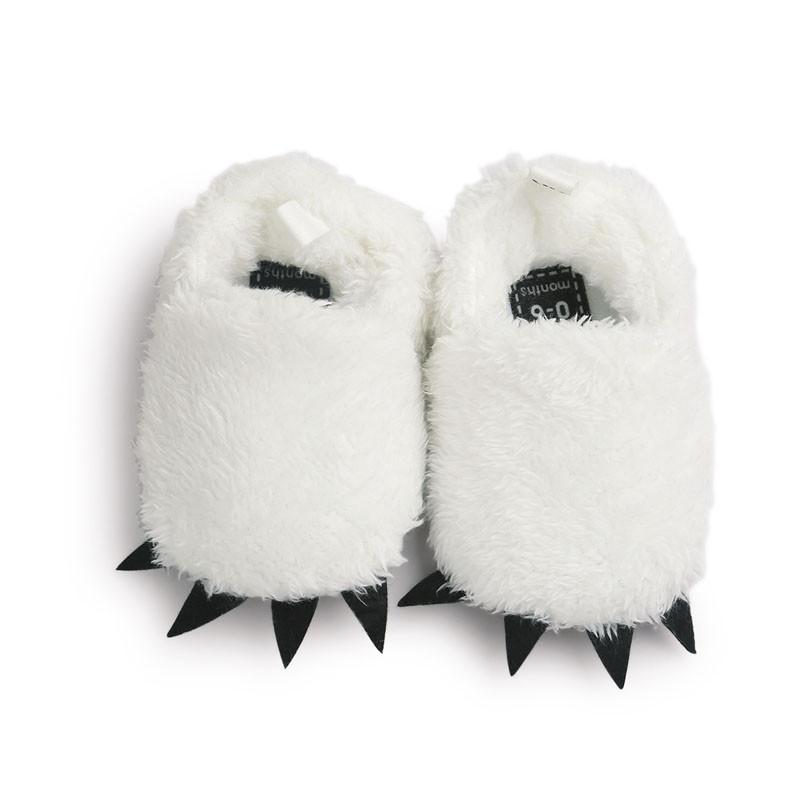 white paw slippers