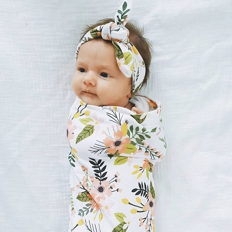 matching swaddle and bow