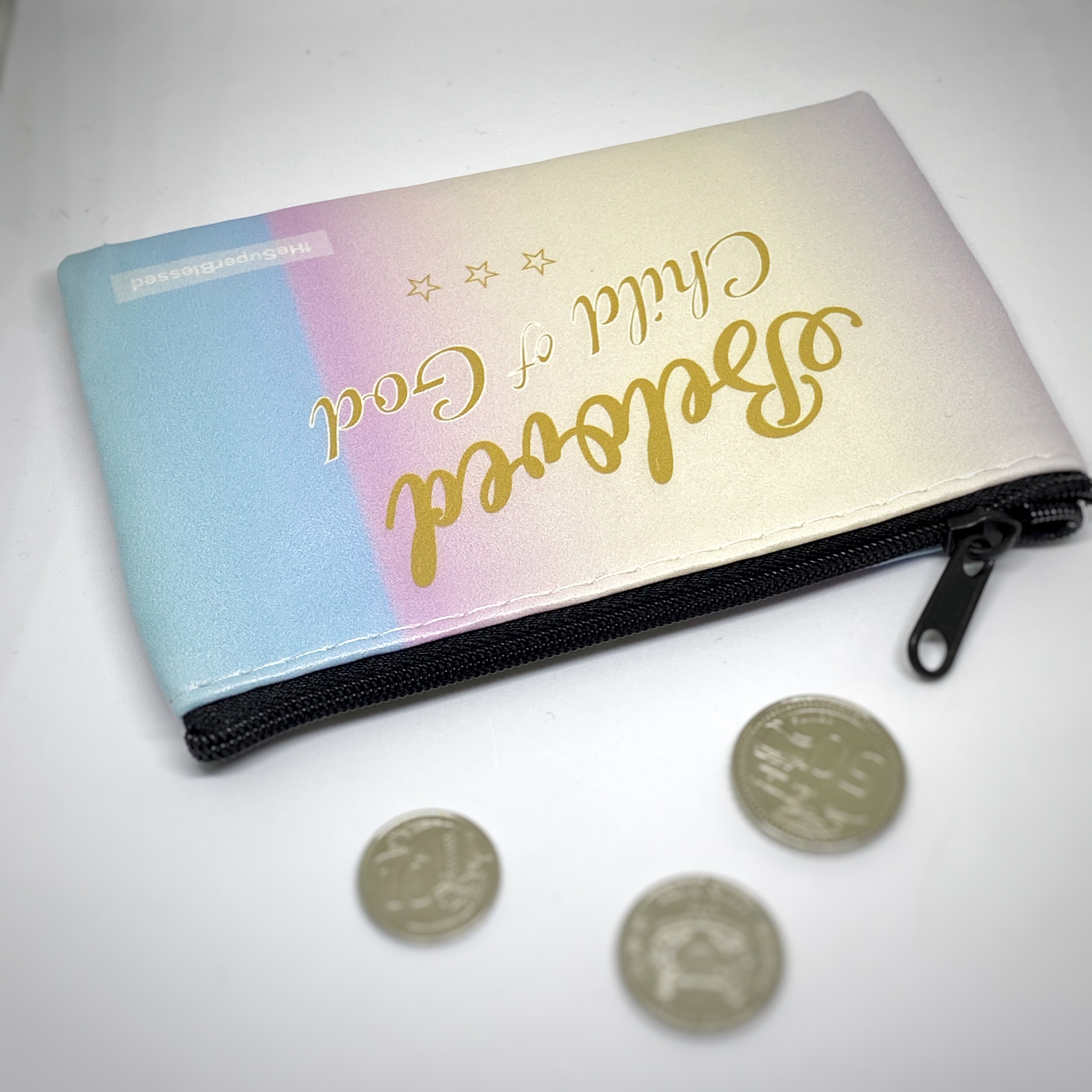ROCKONLINE | New Creation Church | Joseph Prince | Scriptures | Gifts | Coin Pouch | Scriptures | PU Coin Pouch 13x9cm, The Super Blessed | Christian Gifts | Small Gifts | Women | Youth | The Super Blessed | Rock Bookshop | Rock Bookstore | Star Vista | Free Delivery for Singapore Orders above $50.