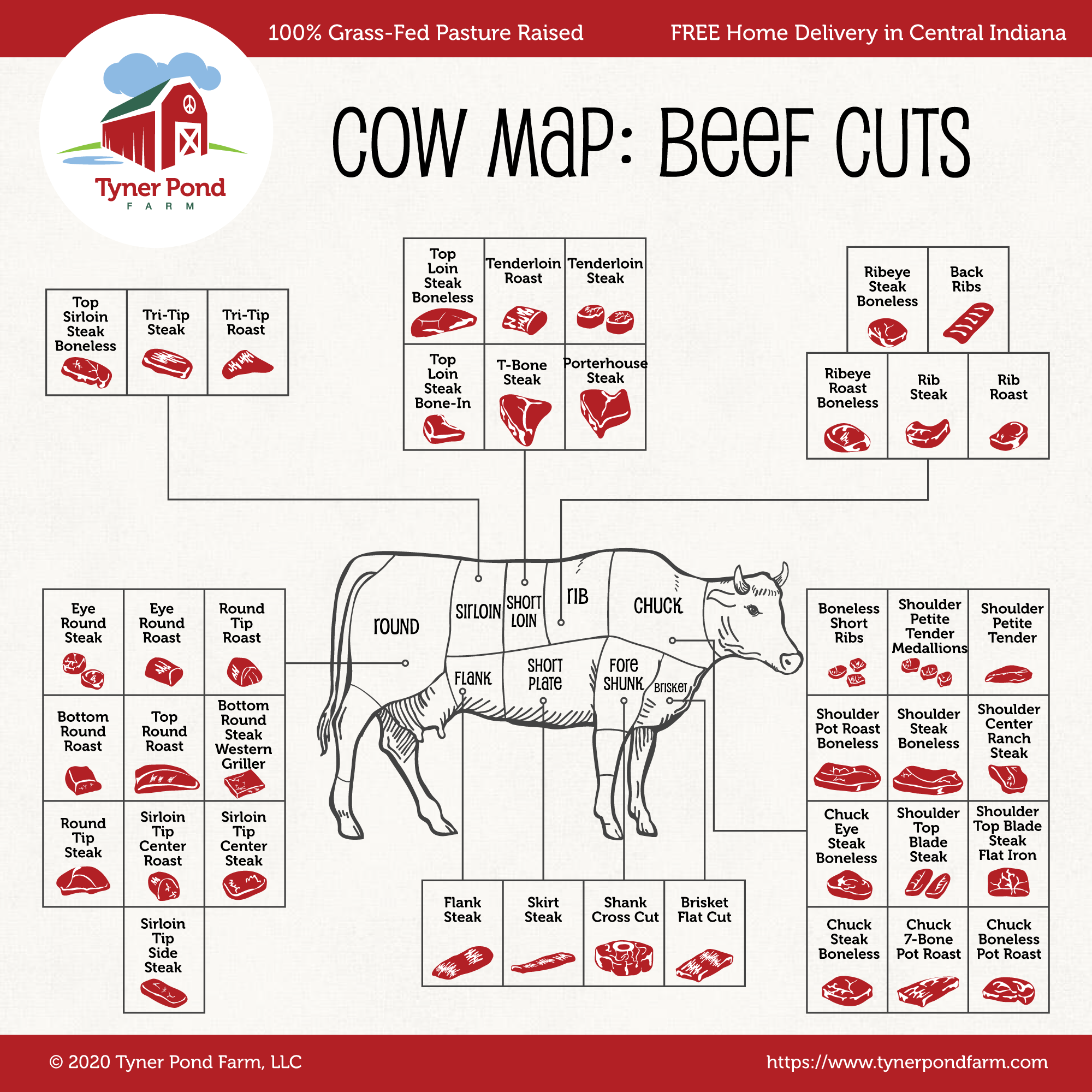 Meats Of A Cow Chart