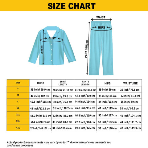 Pajama Set Size Chart New