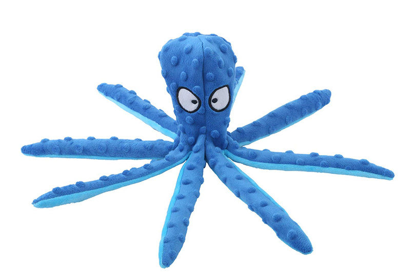 Pack of 2 - Soft Plush Octopus Interactive Squeaky Toy for Dogs