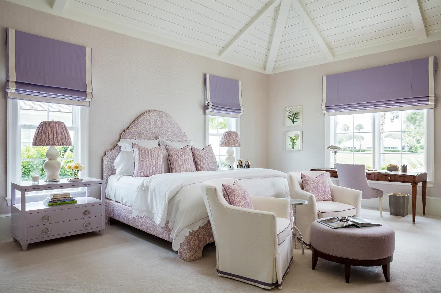14. Lavender Cottage Coastal Charm - Purple Bedroom Ideas