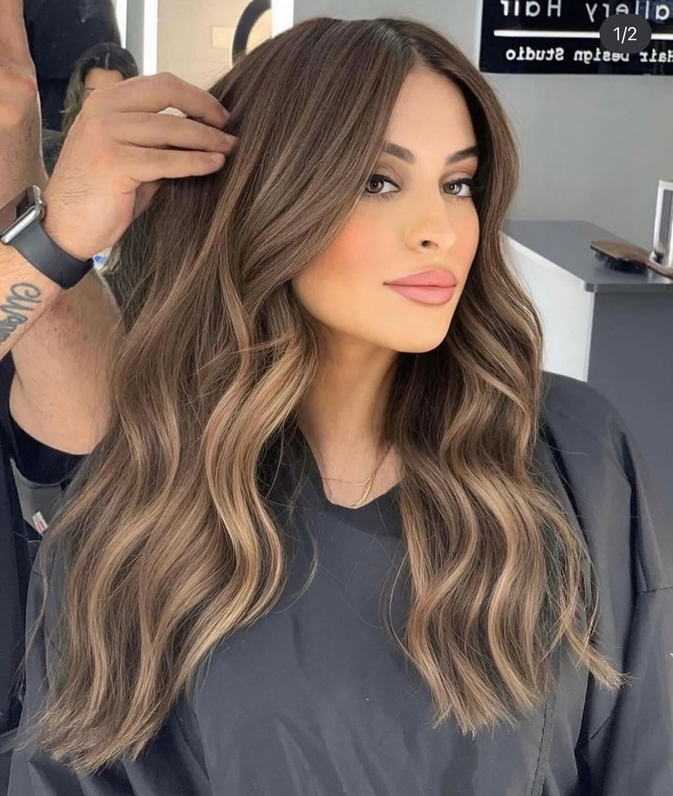 14. Soft Walnut Balayage with Mid-Length Layers - Balayage Hair Colors