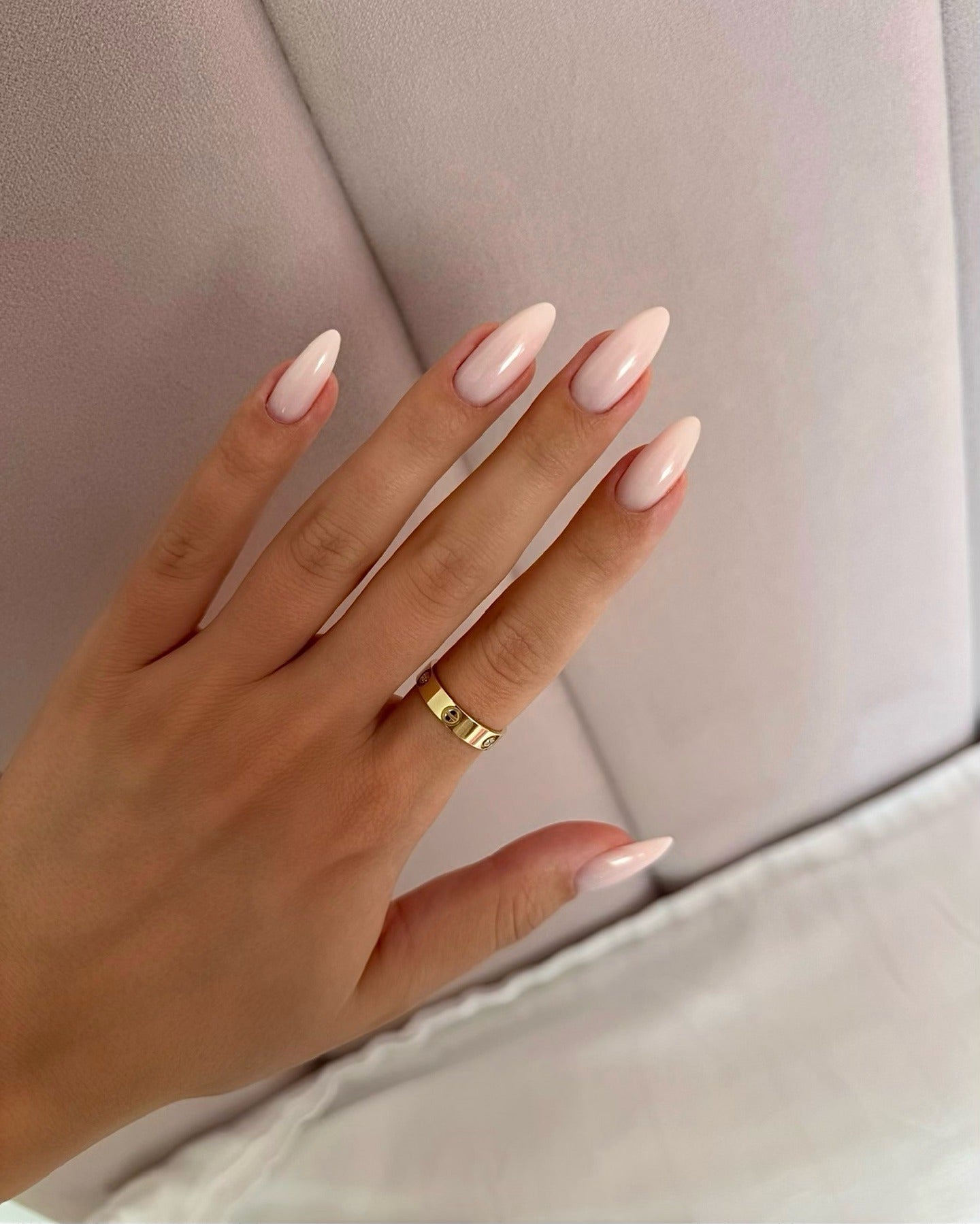 16. Almond Baby Pink Sheen - Milky Nail Ideas