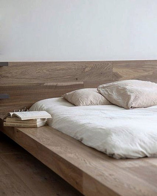 16. Rustic Platform Serenity in Wood Tones - Japanese Bedroom Ideas