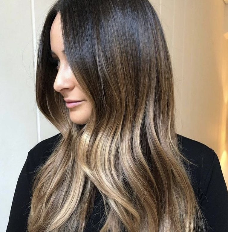 2. Espresso Roots with Toasted Ends - Summer Hair Color