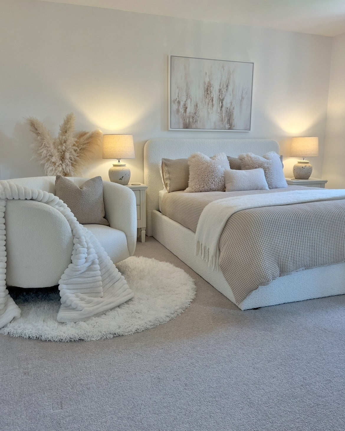 3. Cloud-Like Textures in Soft Ivory - Relaxing Bedroom Ideas
