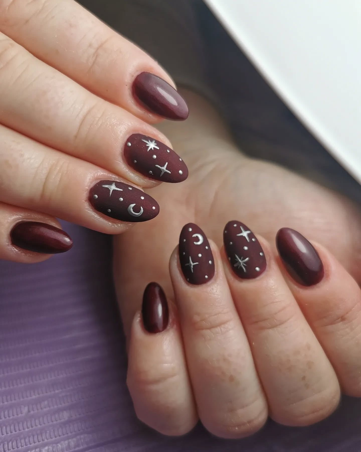 4. Celestial Matte Burgundy - Burgundy Nail Ideas