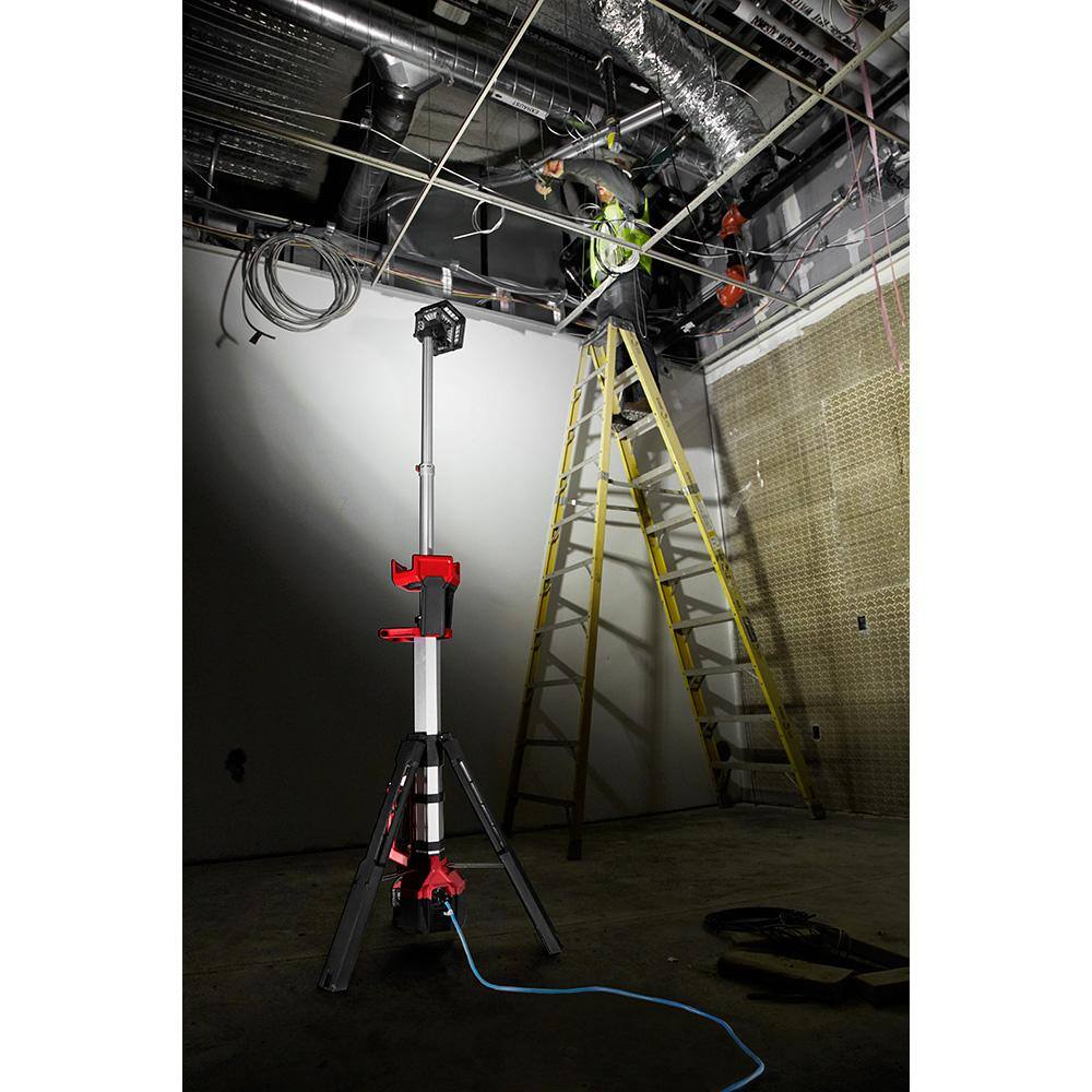 2131-20-2131-20-48-11-1862 M18 18V Lithium-Ion Cordless Rocket Dual Power Tower Lights with (2) 6.0Ah High Output Batteries