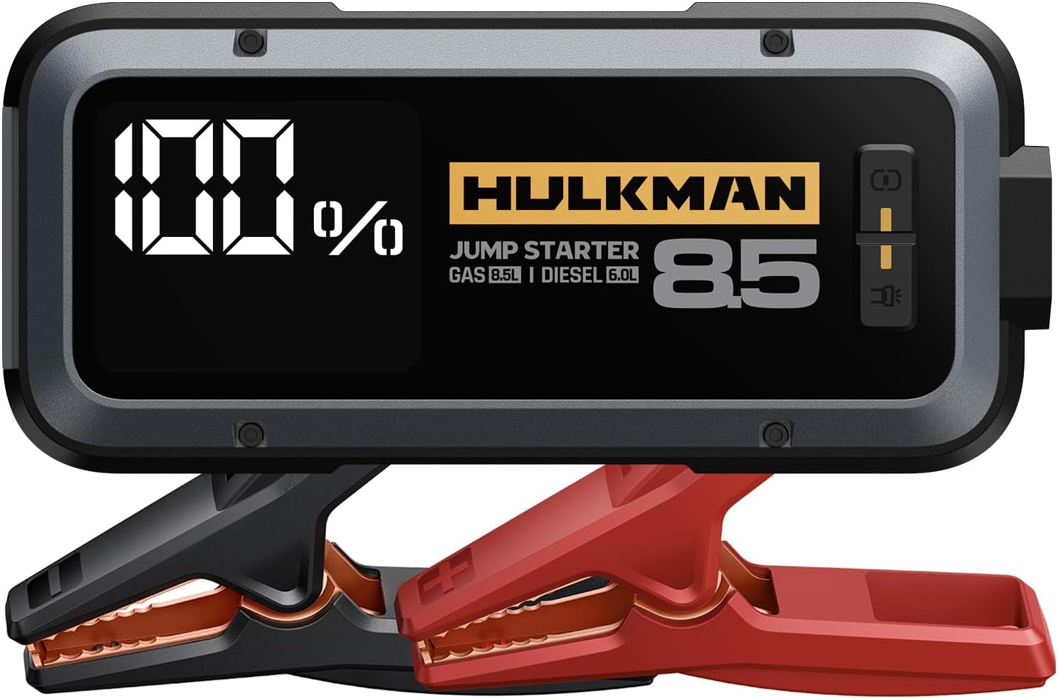 HULKMAN Alpha 85 Smart Jump Starter 2000A 20000mAh for 8.5L Gas/6L Diesel Engines, 12V Lithium Battery Booster with Boost Function, IP65 Durable Design