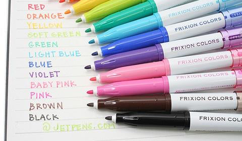 BLUE markers, pens, highlighters