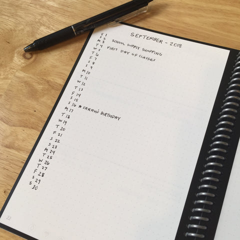 Bullet Journal Calendar