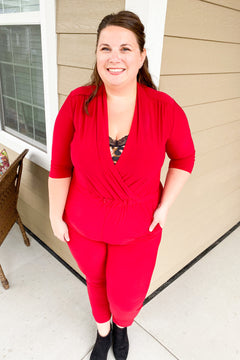 Kellie 3/4 Sleeve Jumpsuit