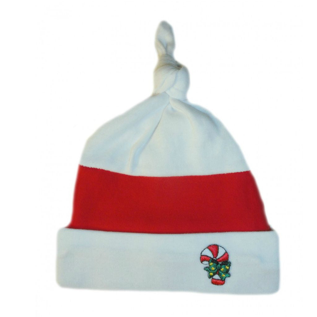 Unisex Baby Candy Cane Christmas Hat 7 Sizes | Jacqui's Preemie Pride