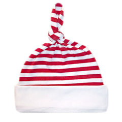 Unisex Baby Red and White Striped Hat | Preemie Pride
