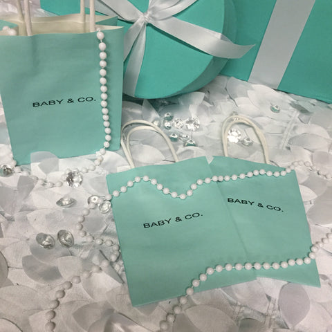 mini blue gift bags