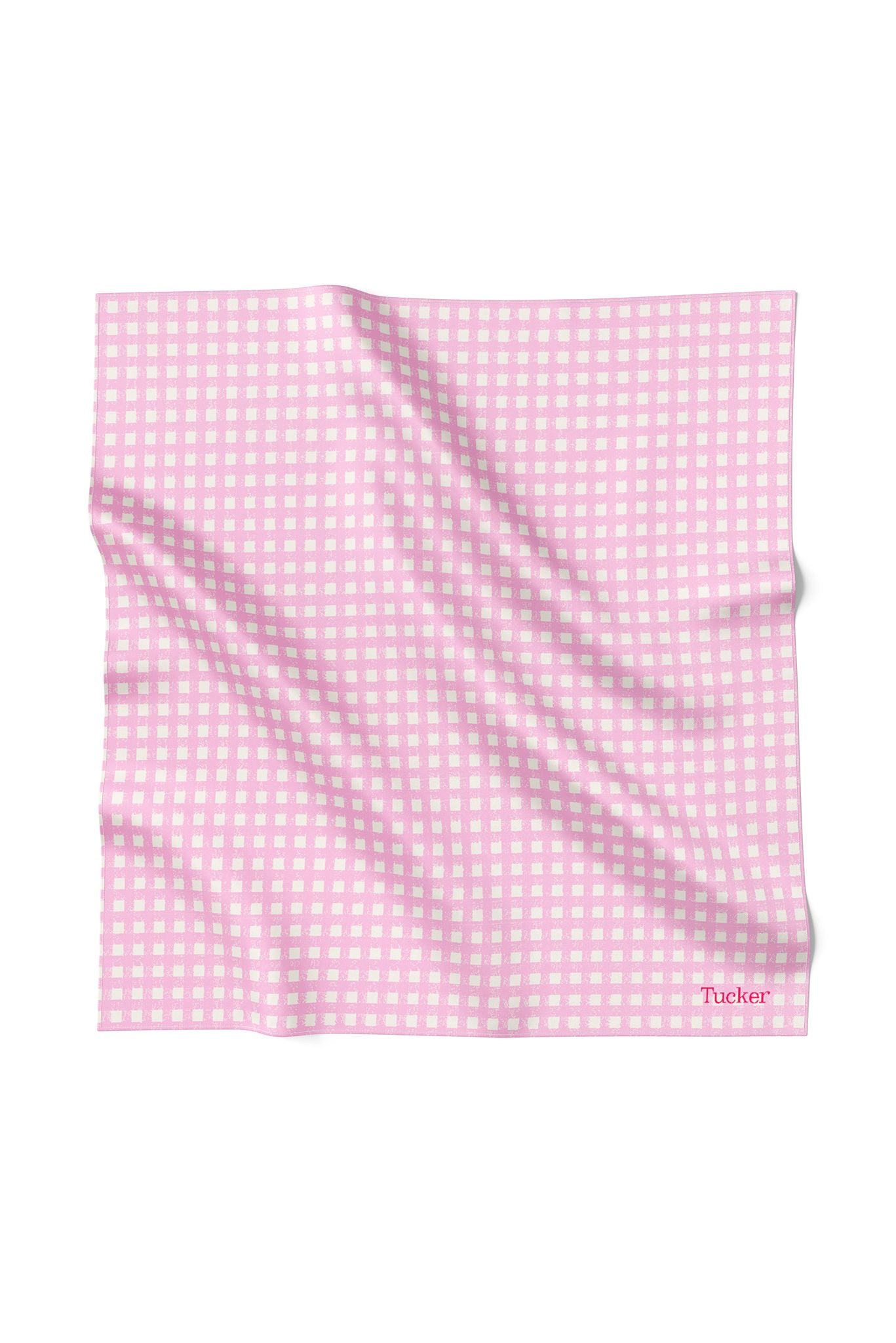 Blake Bandana | Pale Pink Gingham in Polished Cotton