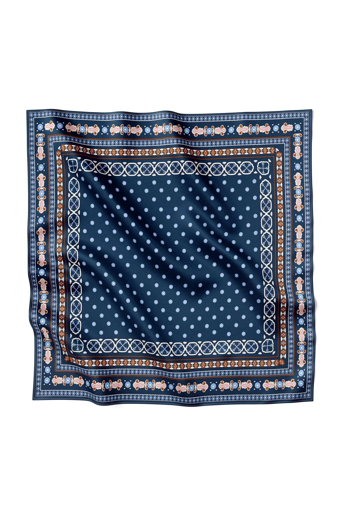 Lily Scarf | Tucker Tie Print in Navy