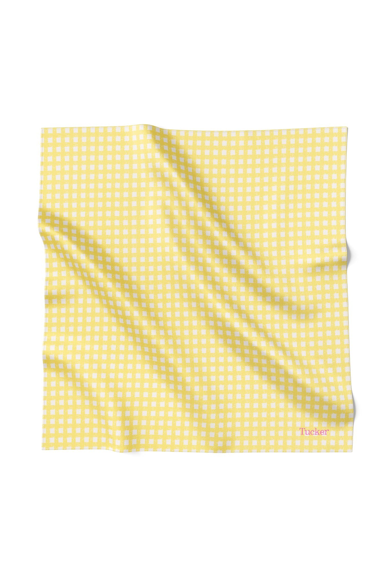 Blake Bandana | Pale Yellow Gingham in Polished Cotton