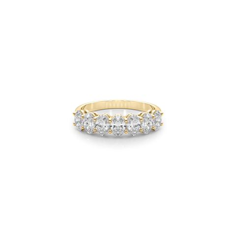 The Harper 7 Stone Oval Diamond Wedding Band/Stack Ring | Lisa Robin