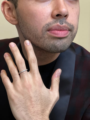 Man Wearing wedding ring on middle finger | Lisa Robin