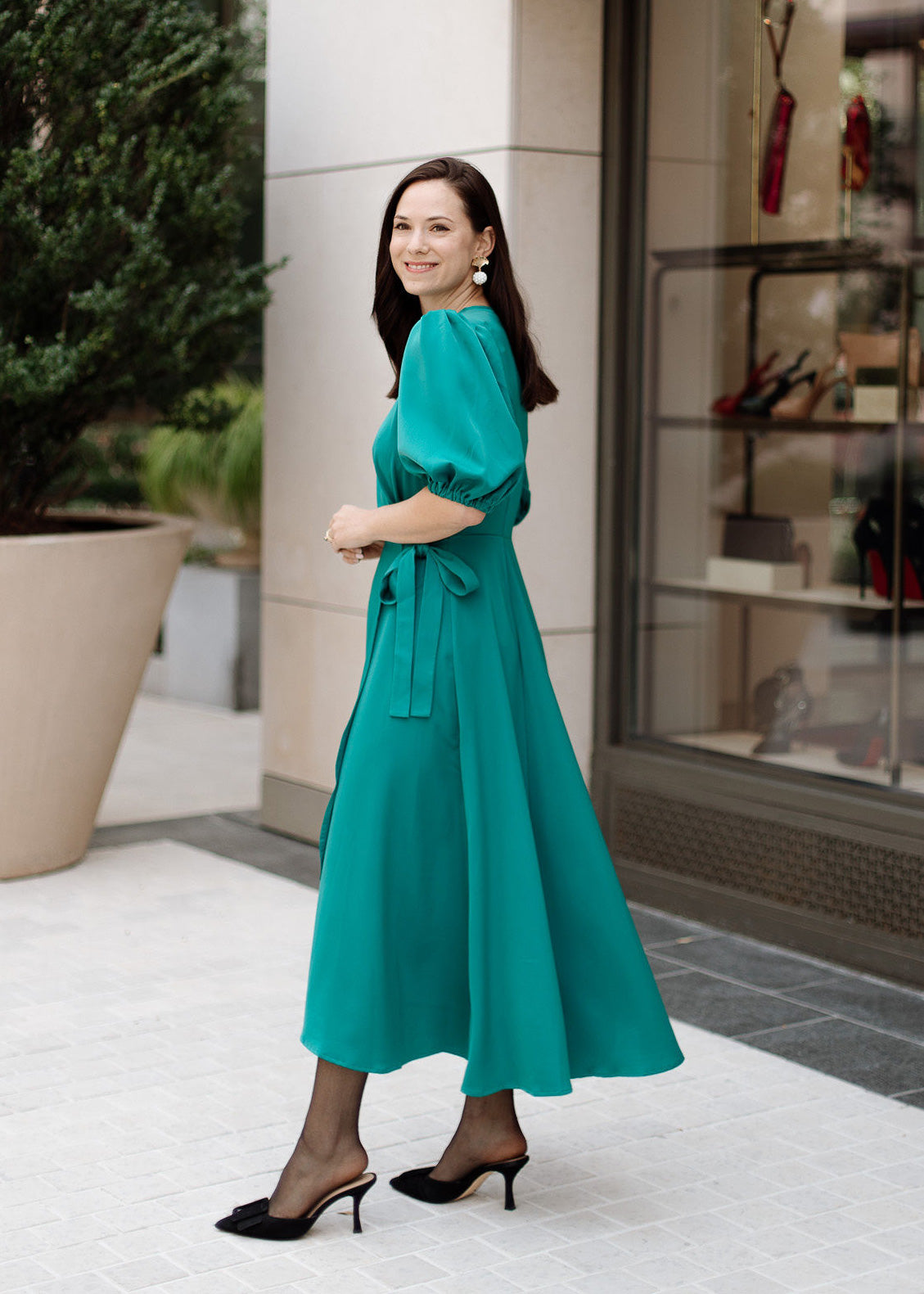 Diane Wrap Dress Jade – Abbey Glass