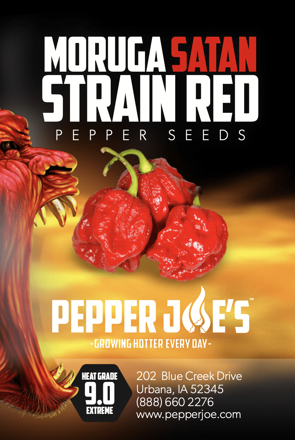 Moruga Satan Strain Red Pepper Seeds Pepper Joes 