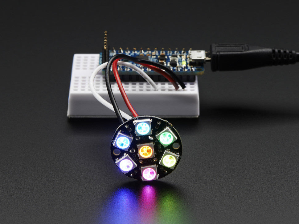 Neopixel Jewel 7 X Ws2812 5050 Rgb Led With Integrated Drivers Elmwood Electronics 2095