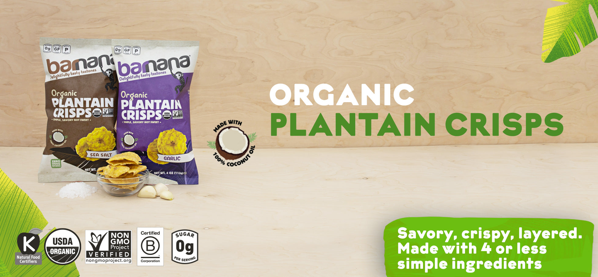 plantain crisps tostones organic barnana