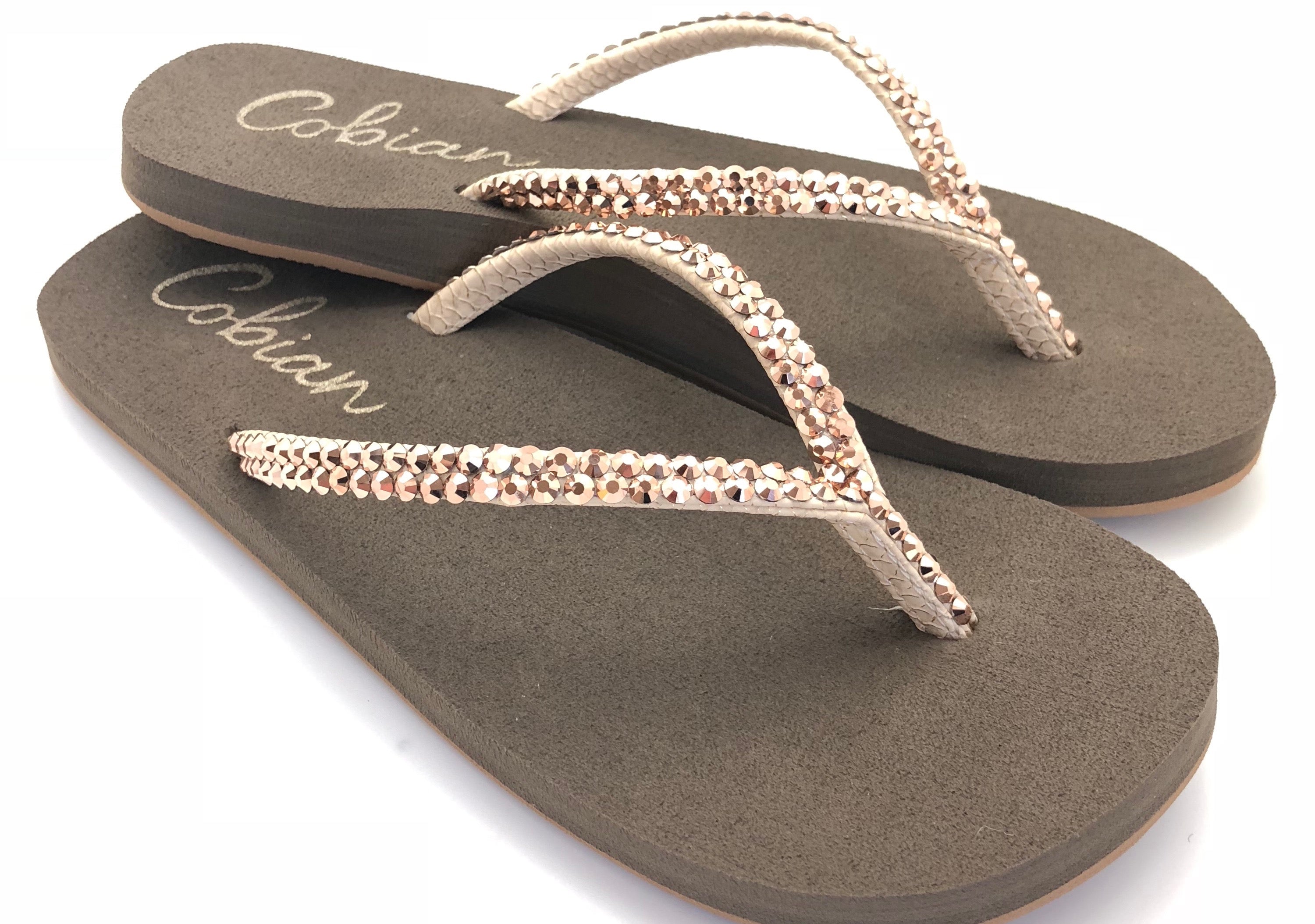 rose gold sparkle flats