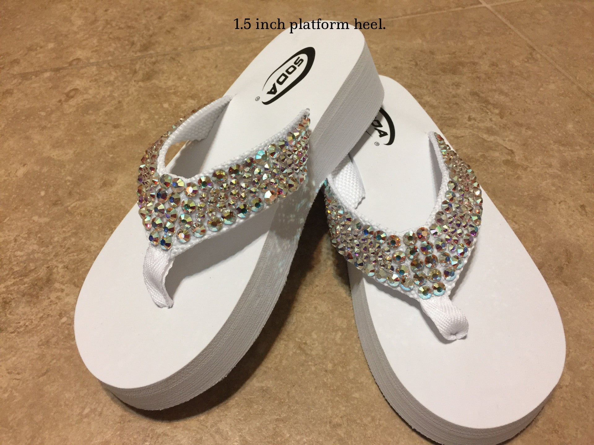 sparkle flip flops for wedding