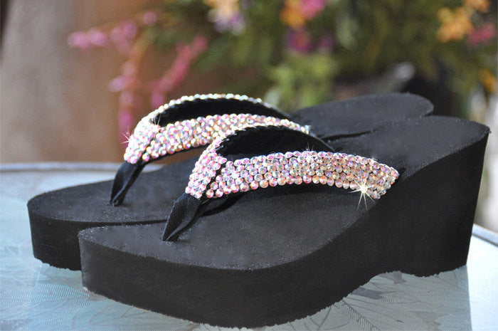 crystal flip flops for wedding