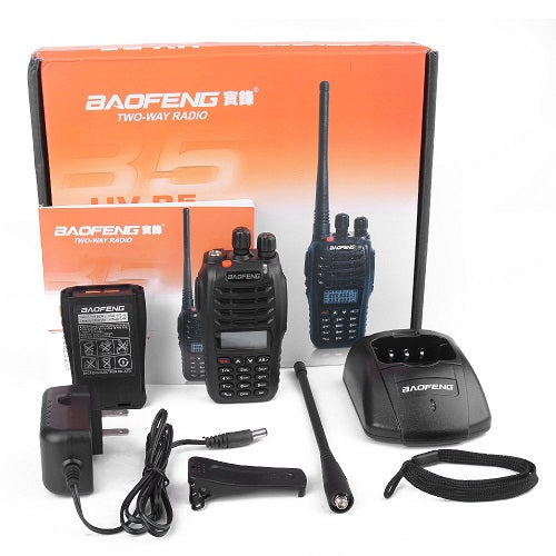 BAOFENG UV-5R plus radioapparat dubbelt band VHF UHF handhållen