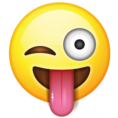 Tongue Sticking Out Emoji Wall Decal - 32