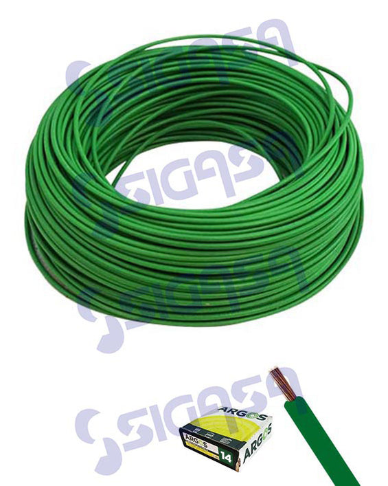 CABLE THW 14 ARGOS VERDE (ROLLO 100mts) — SIGASA