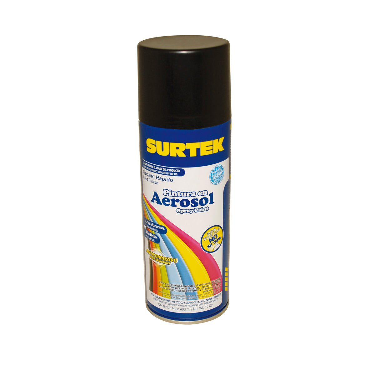 Pintura surtek 139846 negro brillante 400ml** - Sigasa — SIGASA