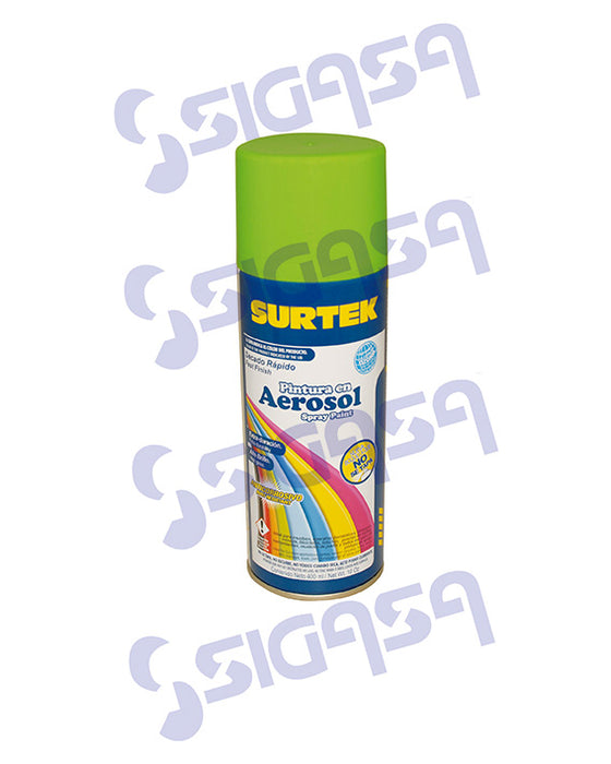 Pintura surtek 139834 verde fluorescente 400ml** - Sigasa — SIGASA