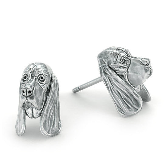 Basset Hound Puppy Face Earring Studs – TINY BLING