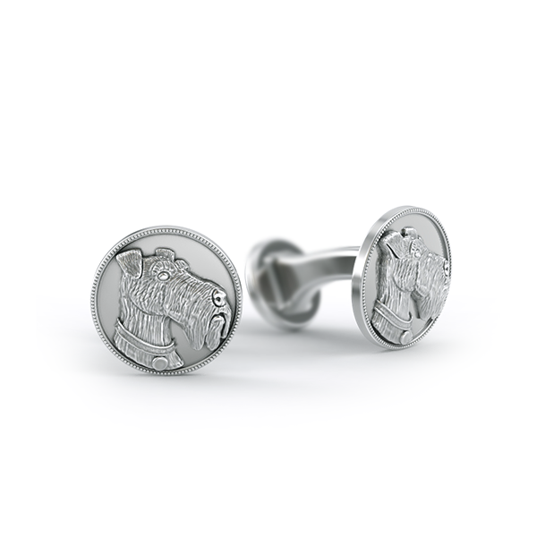 Airedale Terrier Disk Cufflinks – TINY BLING