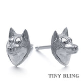 Download Siberian Husky Breed Jewelry Puppy Face Earring Studs ...