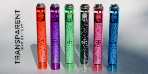 Transparent Slim vape battery