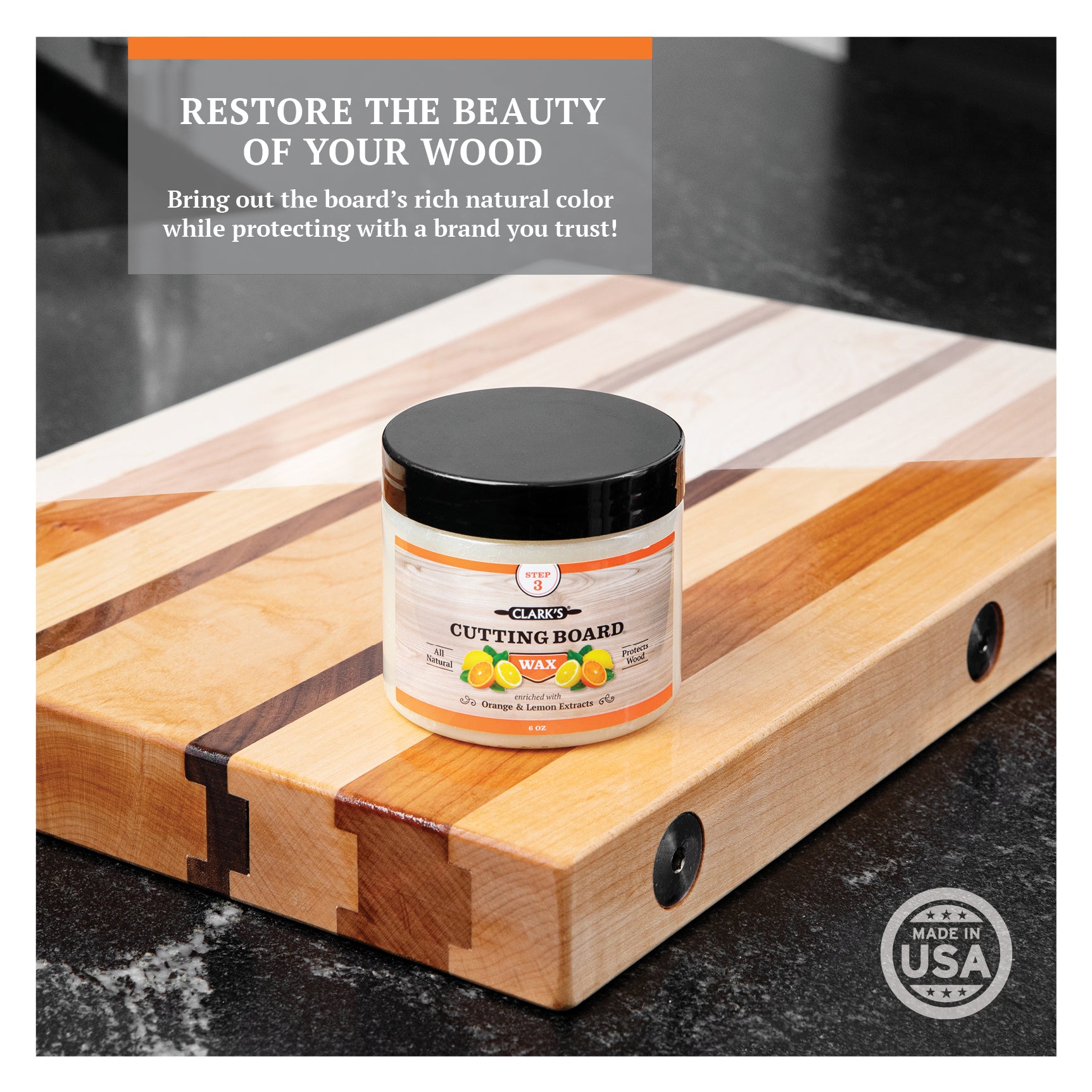 CLARK'S Cutting Board Finish Wax Orange and Lemon Clark's Online Store