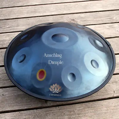 Optimaler Anschlag bei der Handpan: Am Rand des Dimple