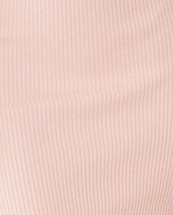 Midi dress in a light pink ribbed fabric.