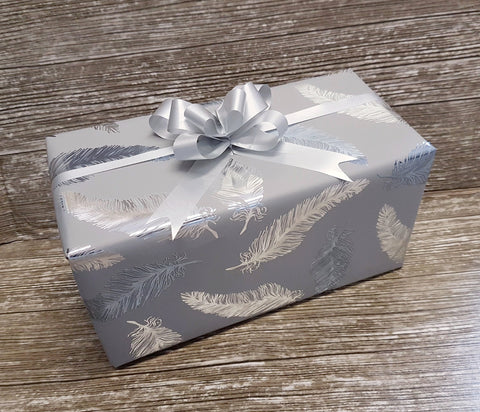 matte grey wrapping paper